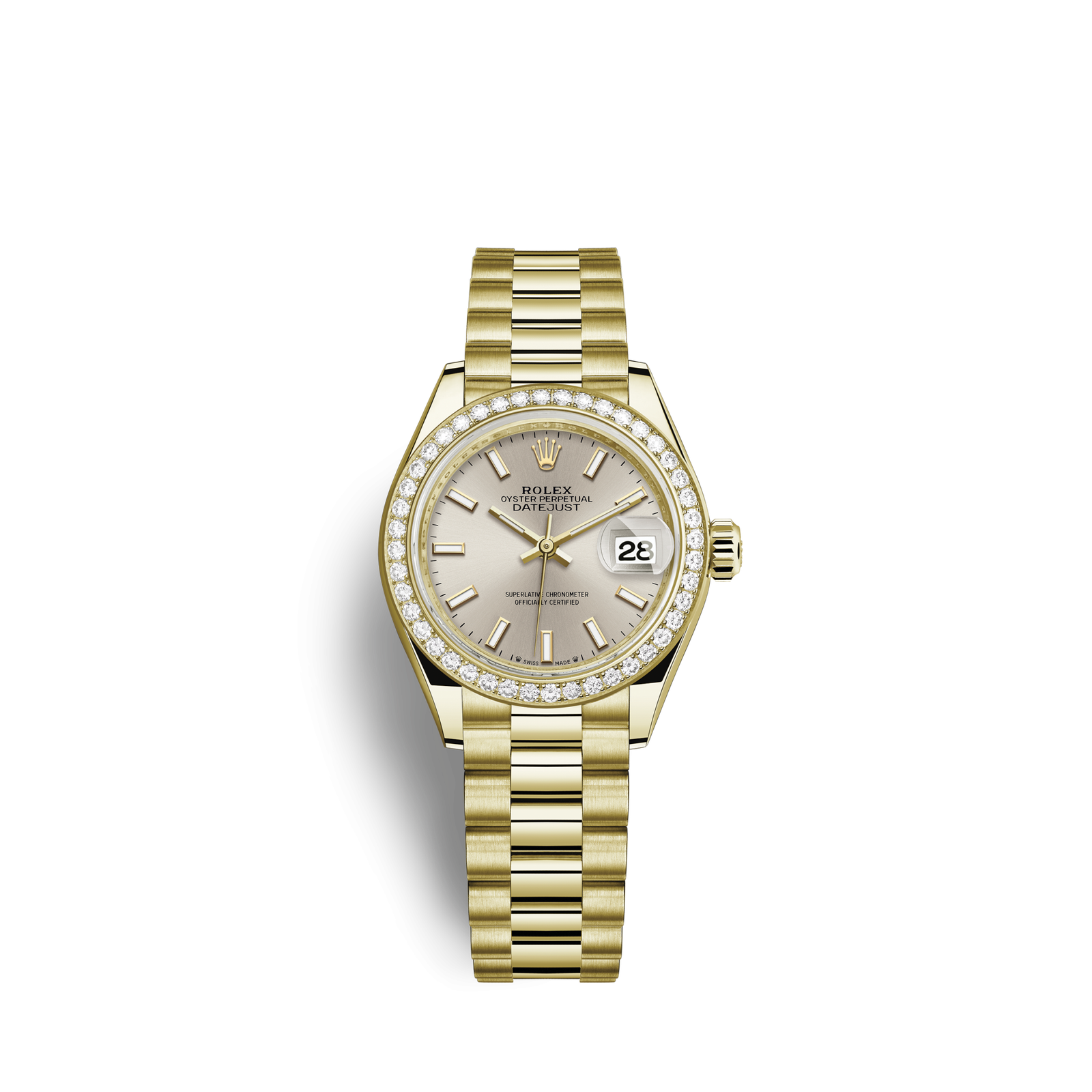 Rolex Lady-Datejust Oyster 28 mm yellow gold and diamonds 279138RBR-0005 New (Pre-order)