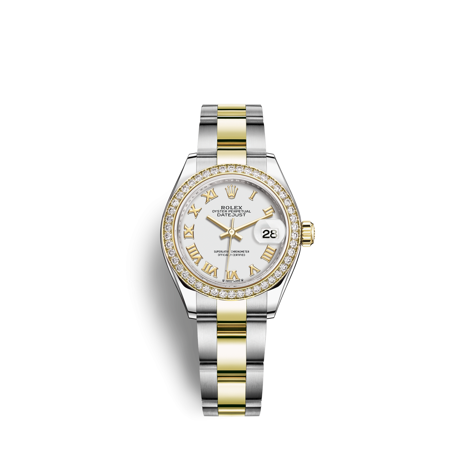 Rolex Lady-Datejust Oyster 28 mm Oystersteel yellow gold and diamonds 279383RBR-0024 New (Pre-order)