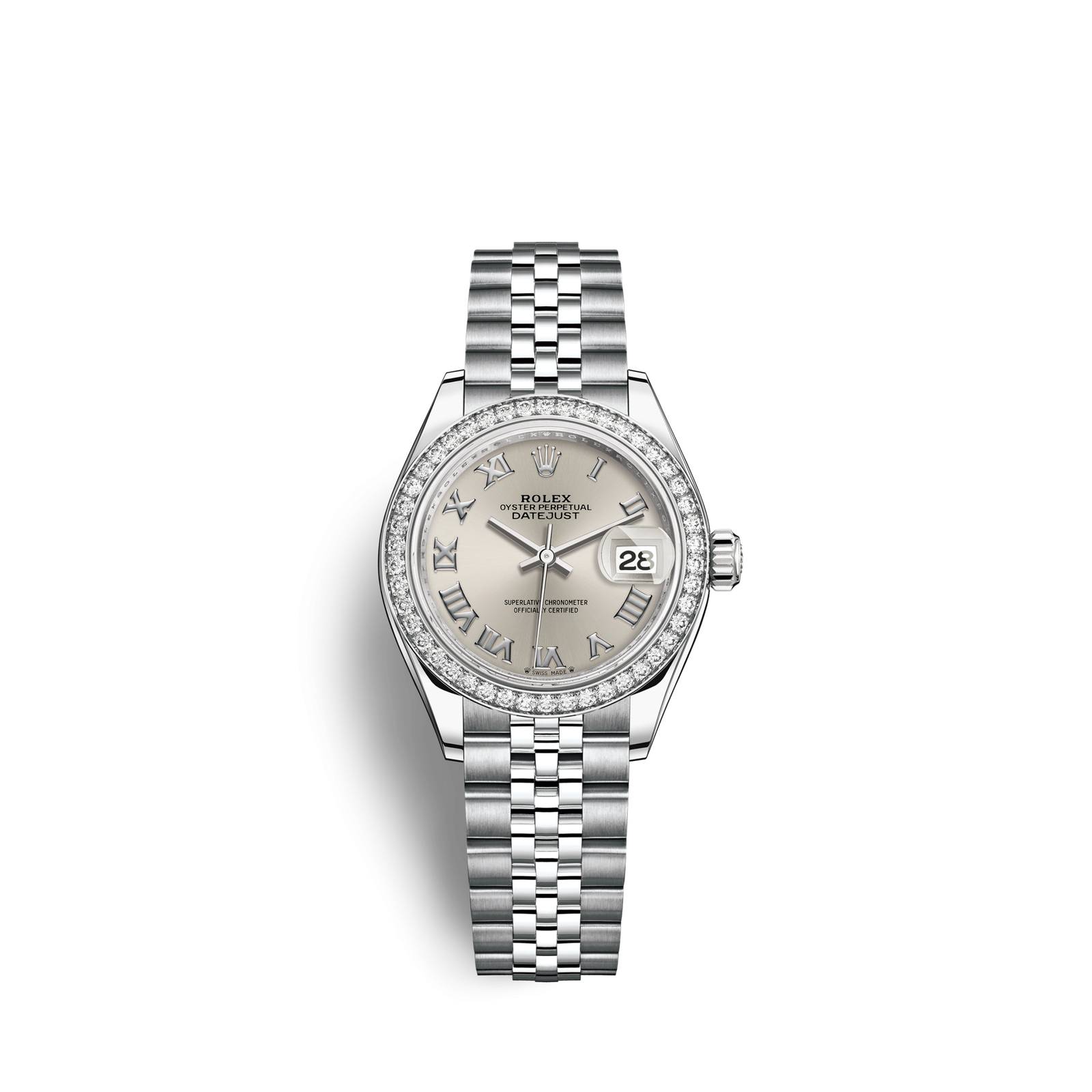 Rolex Lady-Datejust Oyster 28 mm Oystersteel white gold and diamonds 279384RBR-0009 New (Pre-order)