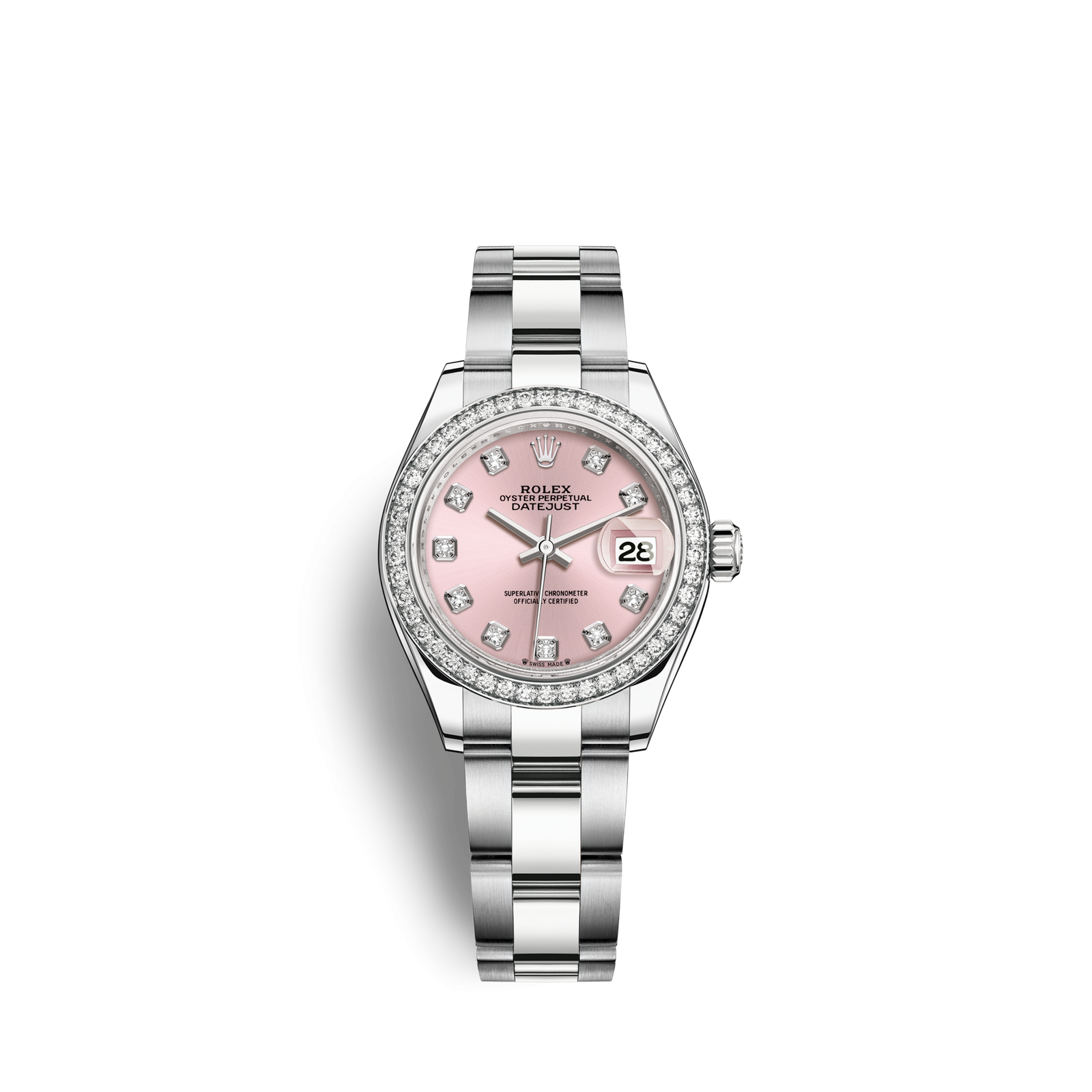 Rolex Lady-Datejust Oyster 28 mm Oystersteel white gold and diamonds 279384RBR-0004 New (Pre-order)