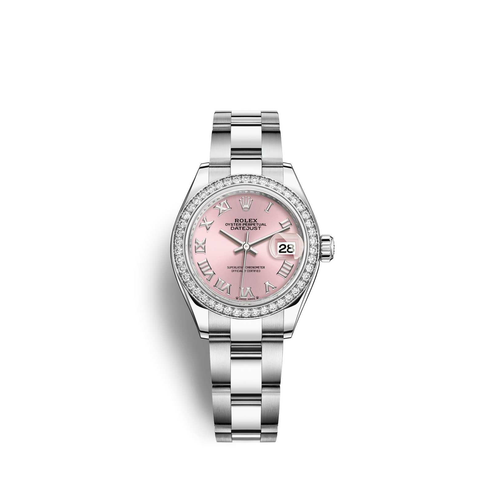 Rolex Lady-Datejust Oyster 28 mm Oystersteel white gold and diamonds 279384RBR-0006 New (Pre-order)