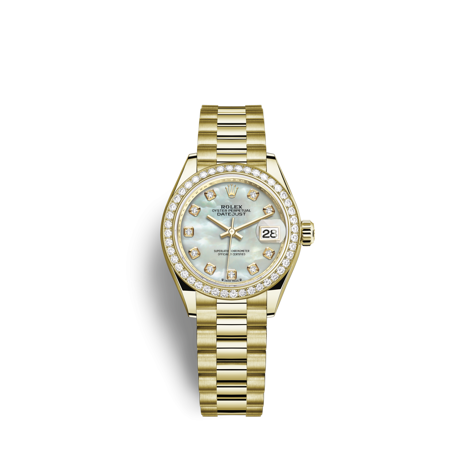 Rolex Lady-Datejust Oyster 28 mm yellow gold and diamonds 279138RBR-0015
