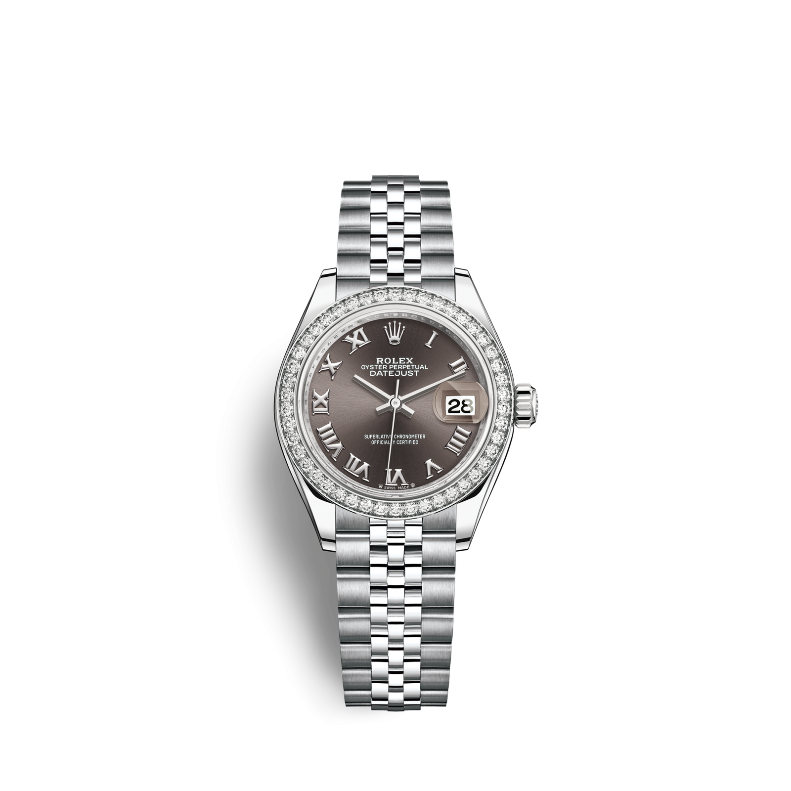 Rolex Lady-Datejust Oyster 28 mm Oystersteel white gold and diamonds 279384RBR-0015 New (Pre-order)