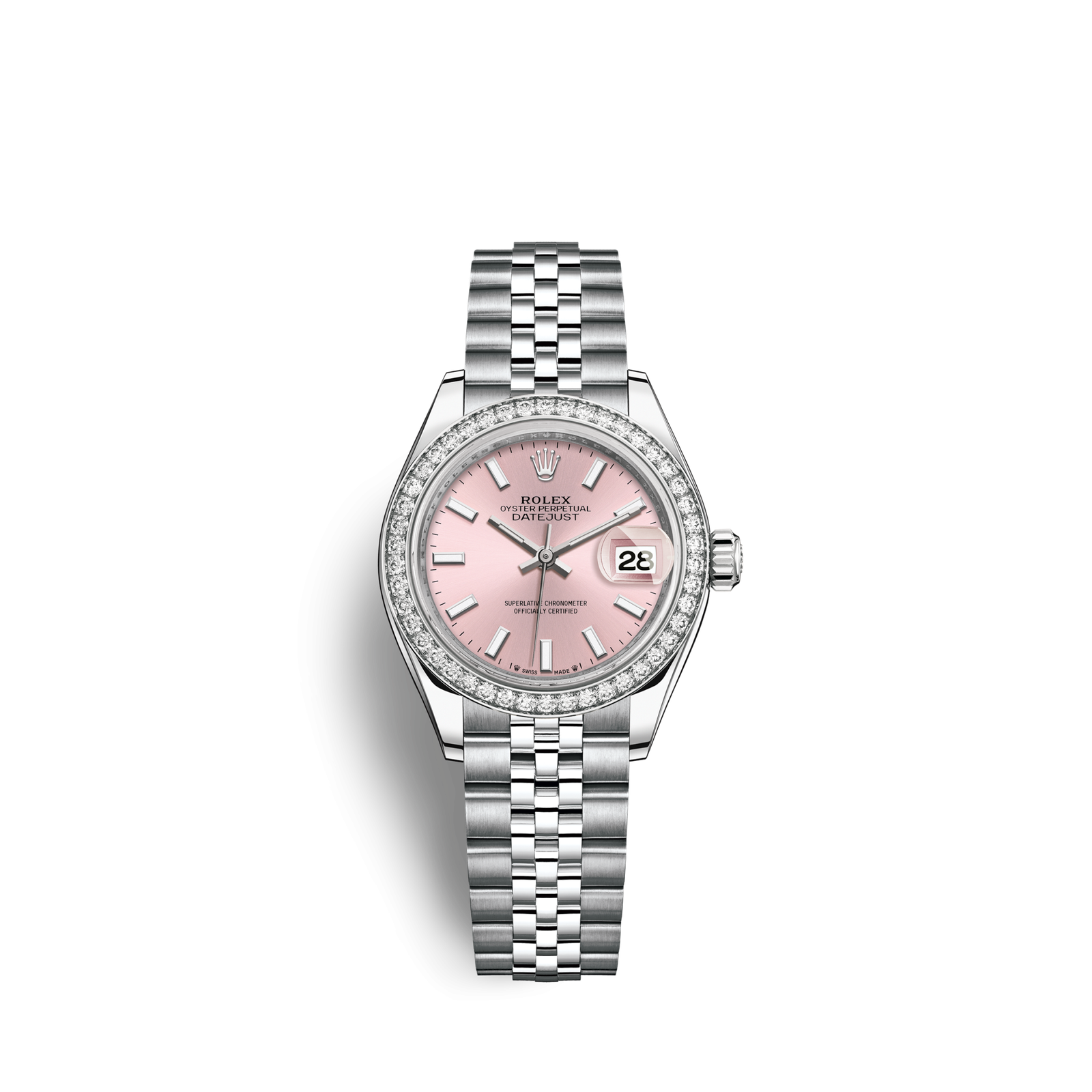 Rolex Lady-Datejust Oyster 28 mm Oystersteel white gold and diamonds 279384RBR-0001 New (Pre-order)