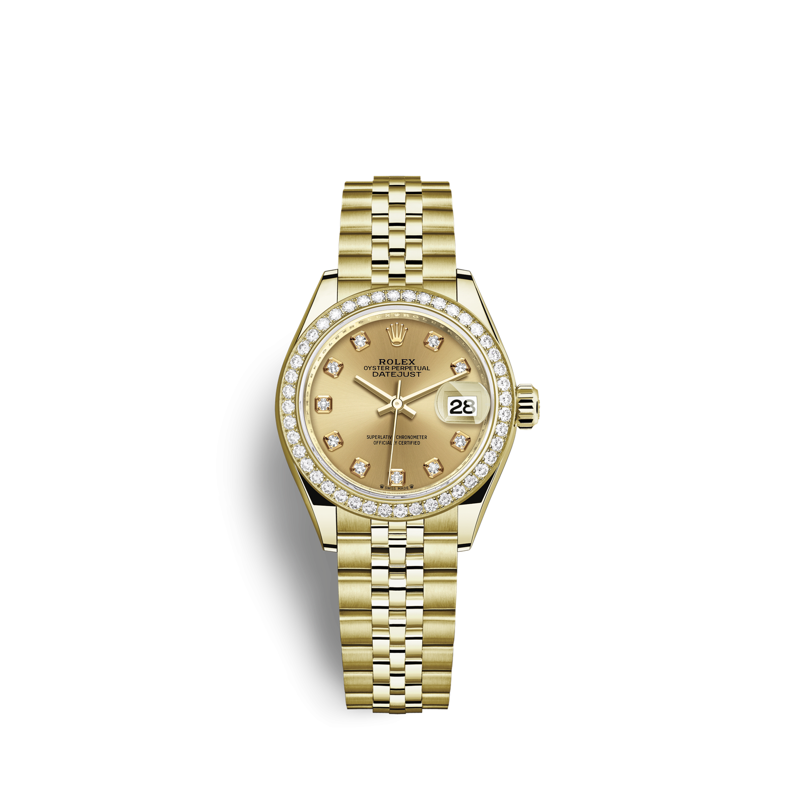 Rolex Lady-Datejust Oyster 28 mm yellow gold and diamonds 279138RBR-0024 New (Pre-order)