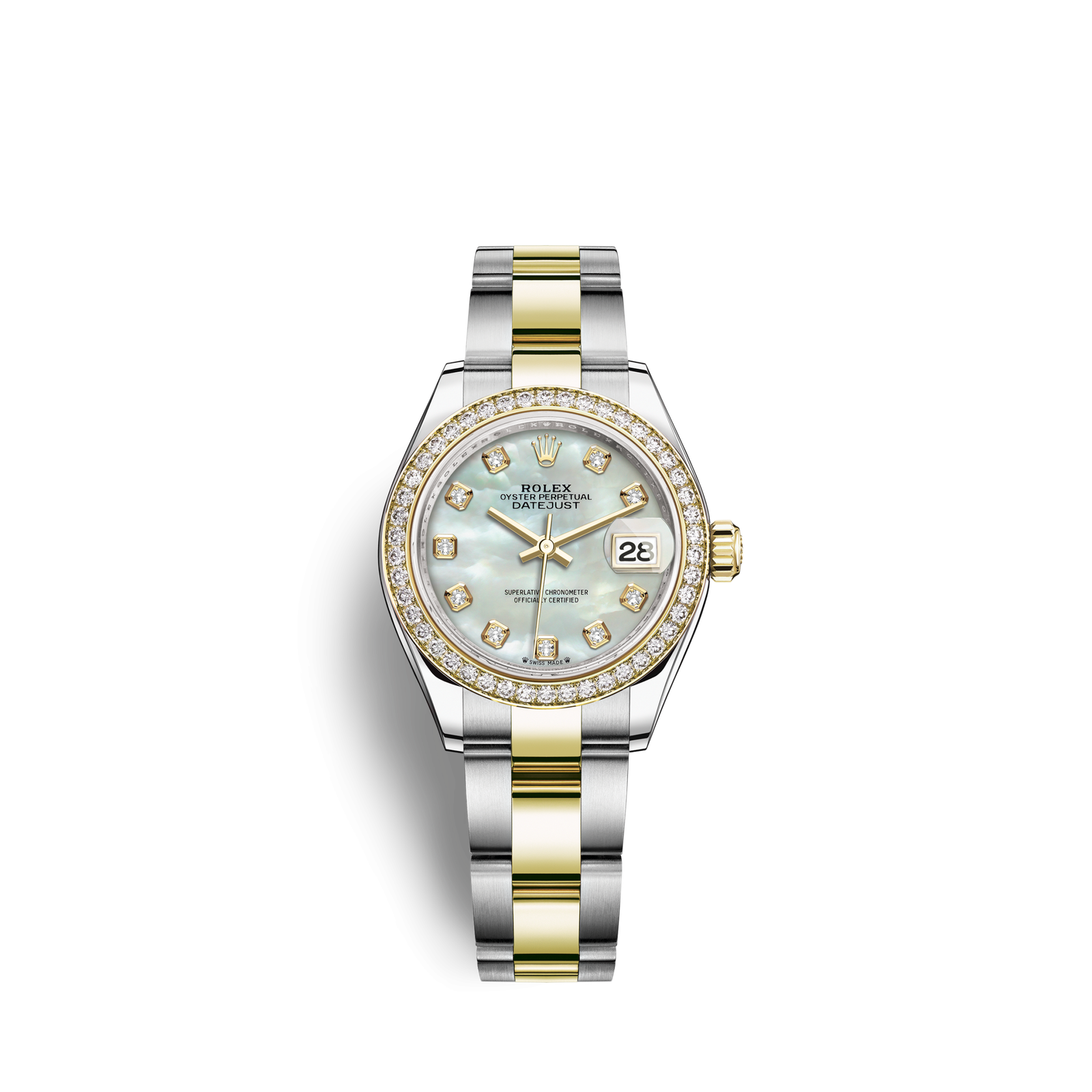 Rolex Lady-Datejust Oyster 28 mm Oystersteel yellow gold and diamonds 279383RBR-0020 New (Pre-order)