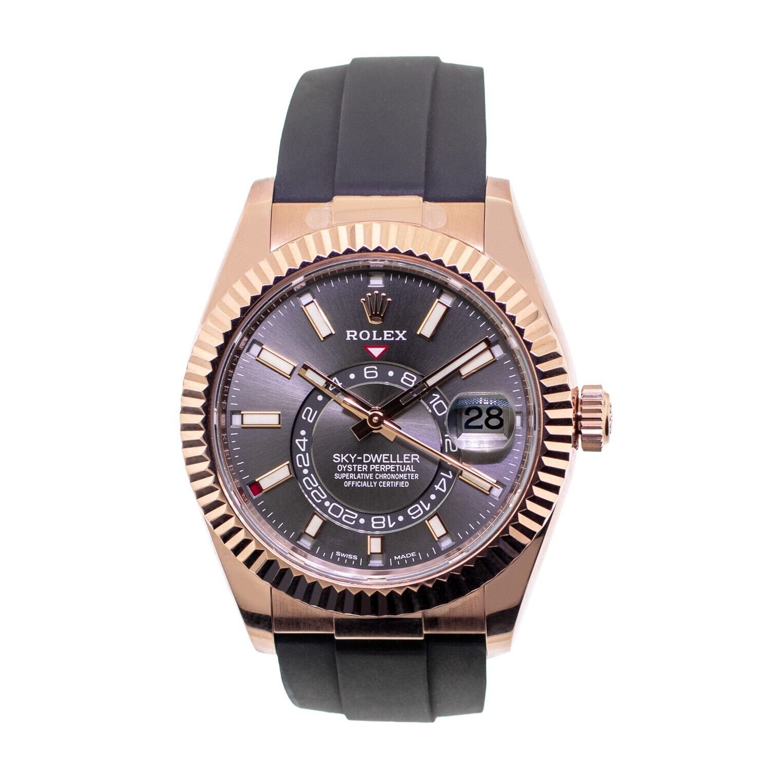 Rolex Sky-Dweller Oyster 42 mm Everose gold 326235-0005 New